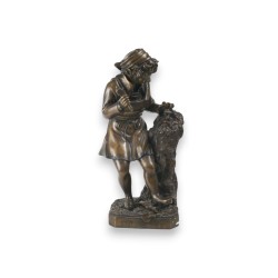 Bronze \"Michelange façonnant la tête d\'un faune\"
