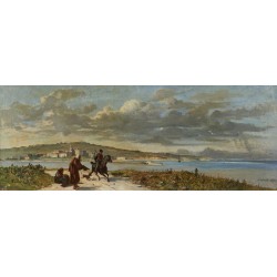 Tableau \"Fontarabia\" signé A. DUMONT 1878