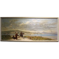 Tableau \"Fontarabia\" signé A. DUMONT 1878