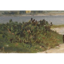 Tableau \"Fontarabia\" signé A. DUMONT 1878