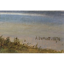 Tableau \"Fontarabia\" signé A. DUMONT 1878