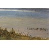 Tableau \"Fontarabia\" signé A. DUMONT 1878