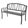 Odense garden bench in anthracite aluminium