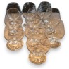 Set of 9 cognac glasses