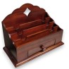 Mahogany letter rack with four compartments