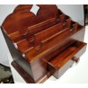 Mahogany letter rack with four compartments