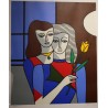 Lithographie "deux femmes" signée BATTISTA 42/100