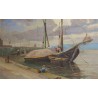 Tableau \"La Rade\" signée Louis BAUDIT 1926