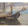 Tableau \"La Rade\" signée Louis BAUDIT 1926