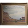 Gouache "Saint-Saphorin" signée A. DE MARVAL