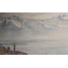 Gouache "Saint-Saphorin" signée A. DE MARVAL