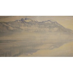 Gouache "Saint-Saphorin" signée A. DE MARVAL