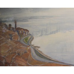 Gouache "Saint-Saphorin" signée A. DE MARVAL