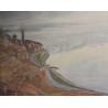 Gouache "Saint-Saphorin" signée A. DE MARVAL