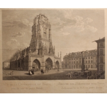 Gravure "Cathédrale de Berne" par G. LORY
