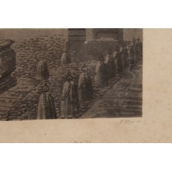 Gravure "Cathédrale de Berne" par G. LORY