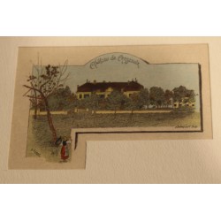Engraving entitled ‘The Château de Cheseaux’ by A. GANTNER