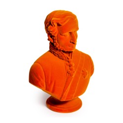 Buste du prince Albert en résine, feutre orange