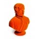 Buste du prince Albert en résine, feutre orange