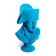 Buste de Napoléon en résine, feutre bleu