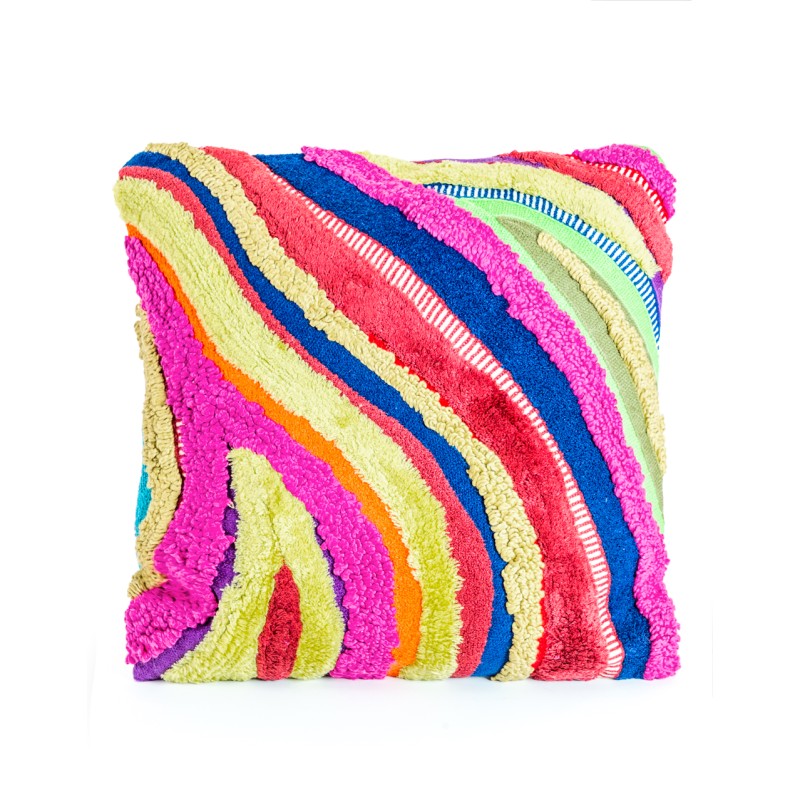 Multicoloured Wave Cushion