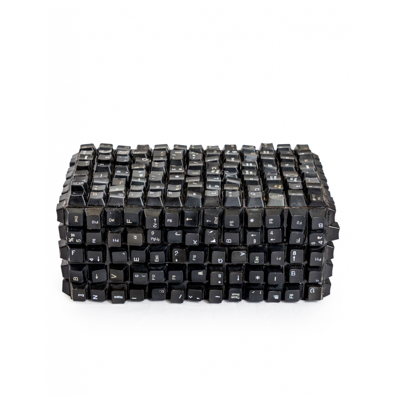 Boite clavier recyclé noir, grande
