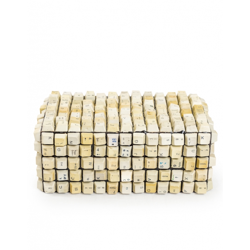 Boite clavier recyclé blanc, grande