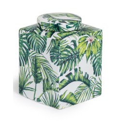 Boite carrée Feuilles tropicales, Grande
