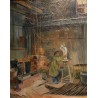 Tableau \"Maitre Pastori\" signé H. SCHOELLHORN