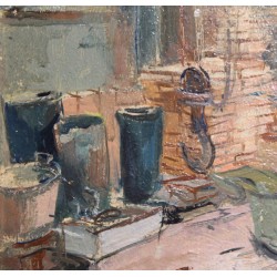 Tableau \"Maitre Pastori\" signé H. SCHOELLHORN