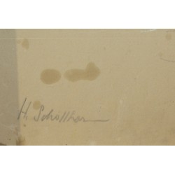 Tableau \"Maitre Pastori\" signé H. SCHOELLHORN