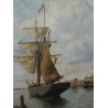 Paintings | Painting: ‘View of a Harbour’. Moinat SA  – Antiques and home décor