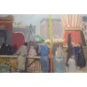 Tableau \"Fête foraine\" signé A. HOLY 49
