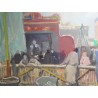 Tableau \"Fête foraine\" signé A. HOLY 49