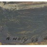 Tableau \"Fête foraine\" signé A. HOLY 49