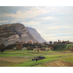 Tableau \"Le Salève\" signé Benj. VAUTIER 1937
