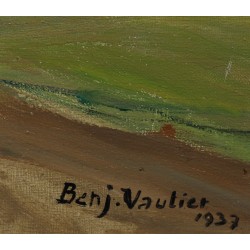 Tableau \"Le Salève\" signé Benj. VAUTIER 1937