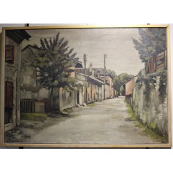 Tableau \"Le Chemin\" signé E. CHAMBON 35