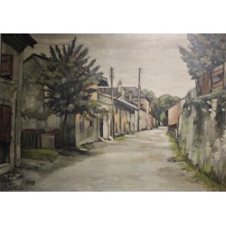 Tableau \"Le Chemin\" signé E. CHAMBON 35