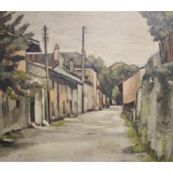 Tableau \"Le Chemin\" signé E. CHAMBON 35