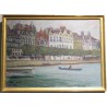 Tableau \"Barque sur le Rhin\" signé J. DUCOMMUN 43