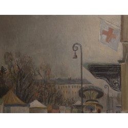 Tableau \"Les Carrousels\" signé E. MARTIN 46