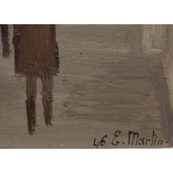 Tableau \"Les Carrousels\" signé E. MARTIN 46