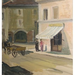 Tableau \"Carouge\" signé H. SCHOELLHORN