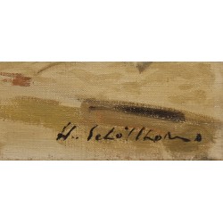 Tableau \"Carouge\" signé H. SCHOELLHORN
