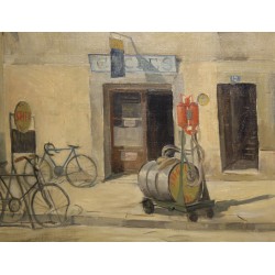 Tableau \"Carouge\" signé H. SCHOELLHORN