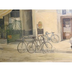 Tableau \"Carouge\" signé H. SCHOELLHORN