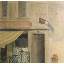 Tableau \"Carouge\" signé H. SCHOELLHORN