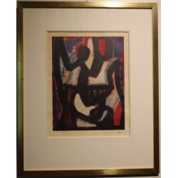 Estampe "Affiche Kaplan Gallery" signé ATLAN