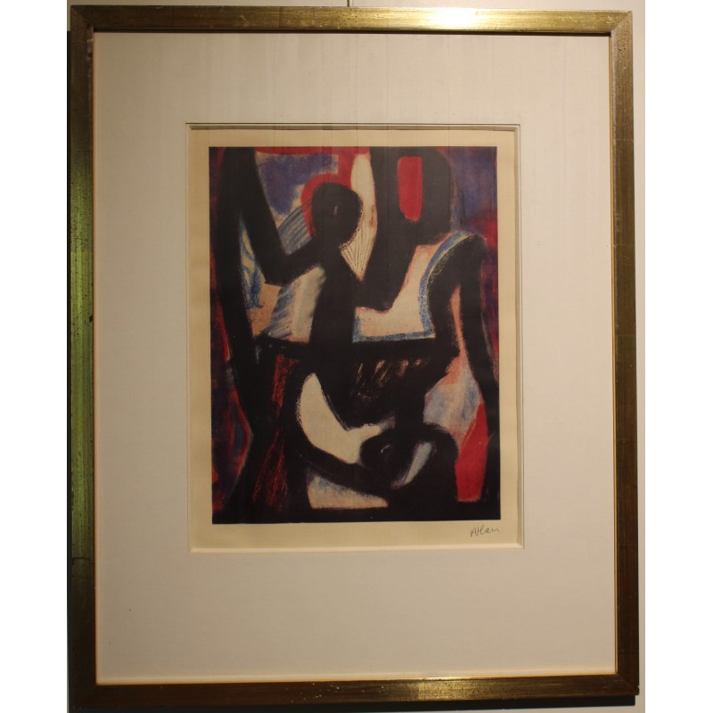 Estampe "Affiche Kaplan Gallery" signé ATLAN